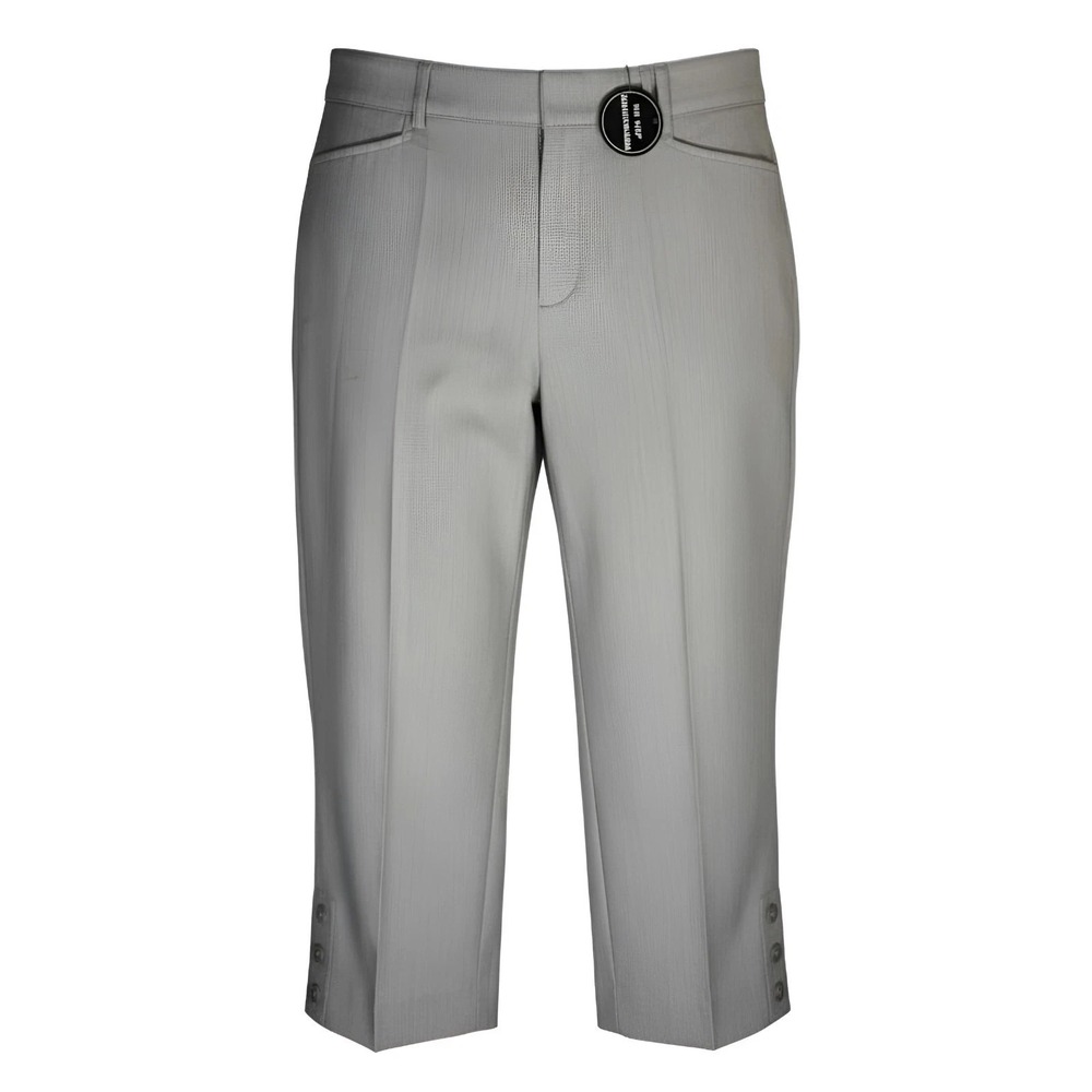 NWT Counterparts Corporate Work Ankle Pants Womens 12 Gray Elastic Waistband $40
